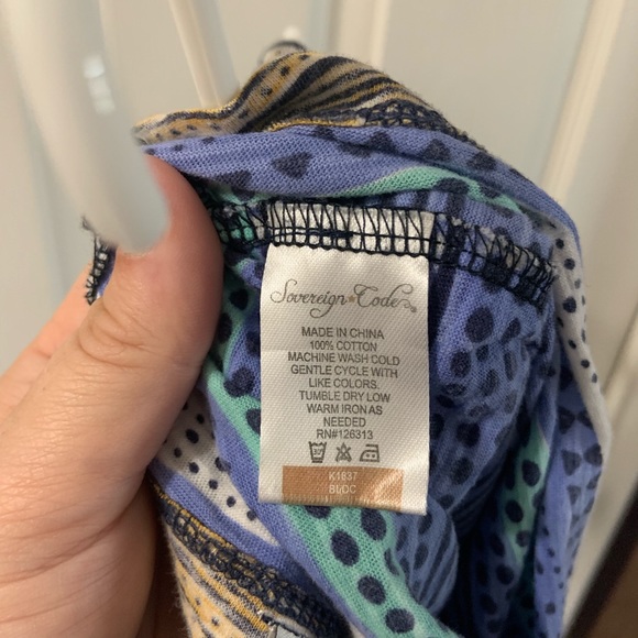 Sovereign Code Kids Boys Blue Striped Print Tank Large - Picture 6 of 7